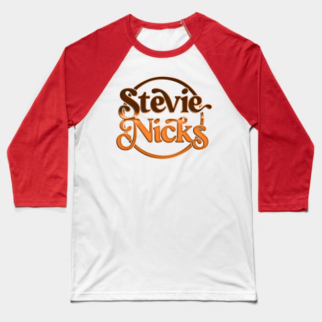 Stevie Nicks \\\\ Retro Style Fan Art Typography Design Baseball T-Shirt by DankFutura